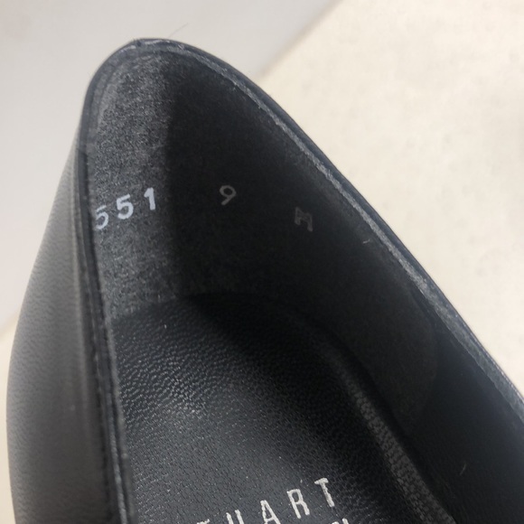 Stuart Weitzman Black Peep Toe Heels Size 9 - Picture 10 of 10